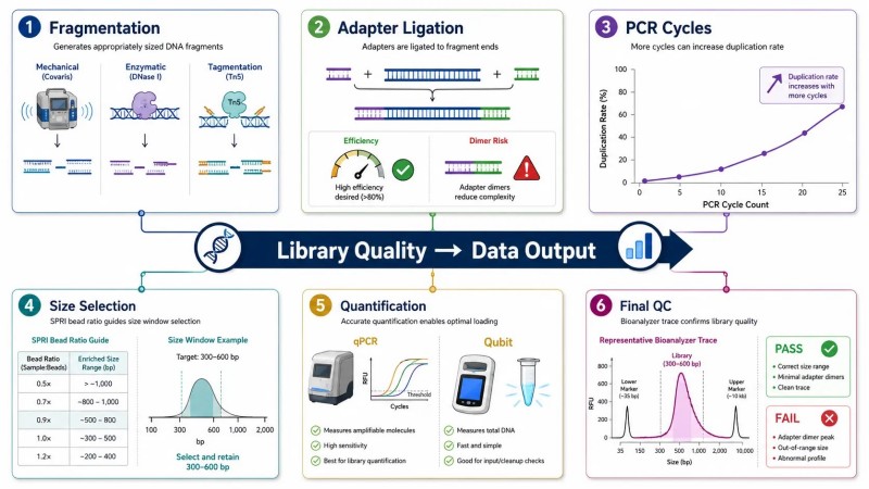 Library Preparation Variables Affecting Sequencing Output